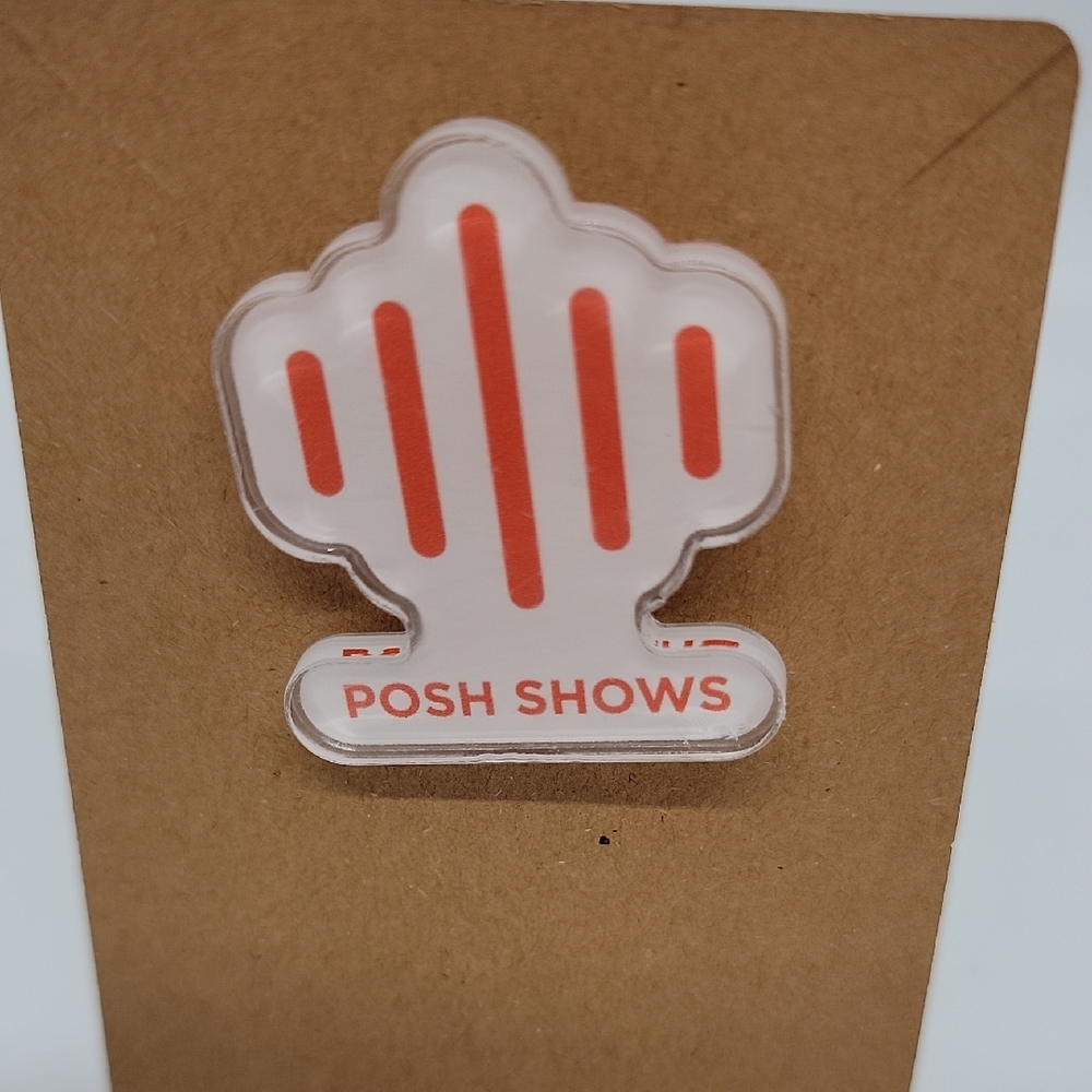 Poshmark Posh Shows  Live Logo Pin 1.25"x1.50"